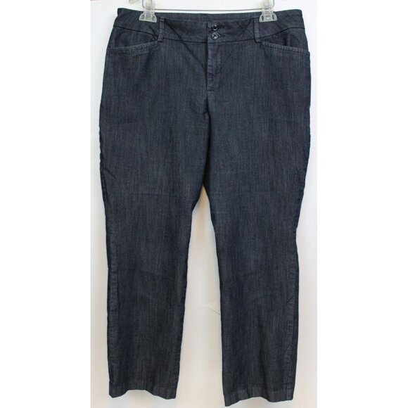 Lee Regular Fit Dress Pants sz 16 Short Grey Jeans Formal Straight Leg Mid Rise - Picture 1 of 8